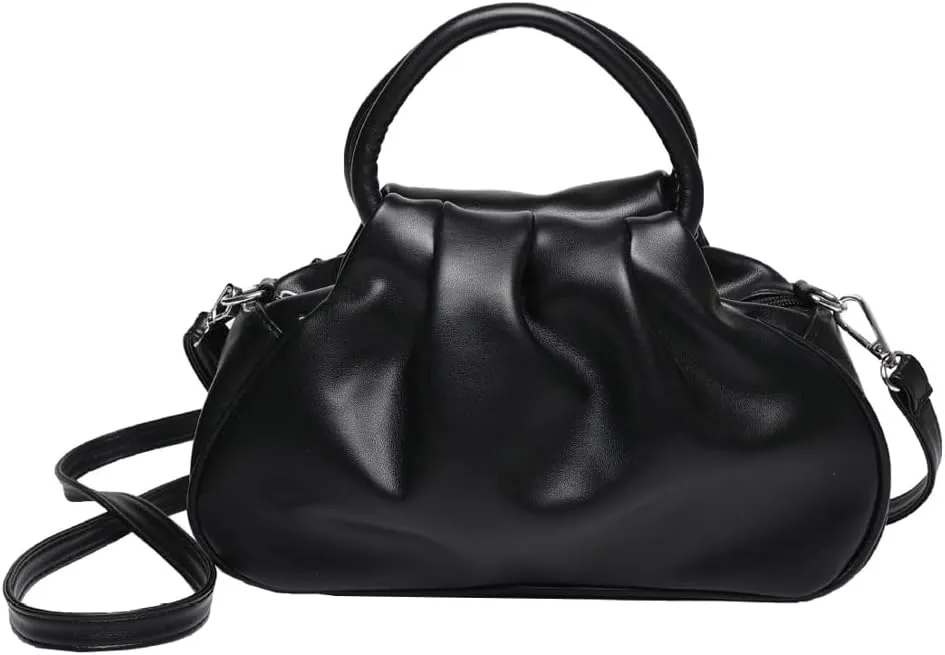 Womens Chic Purse Cloud Handbags Cute Shoulder Crossbody Bag Small Tote Bag Retro Ladies Satchel Pleated Clutch