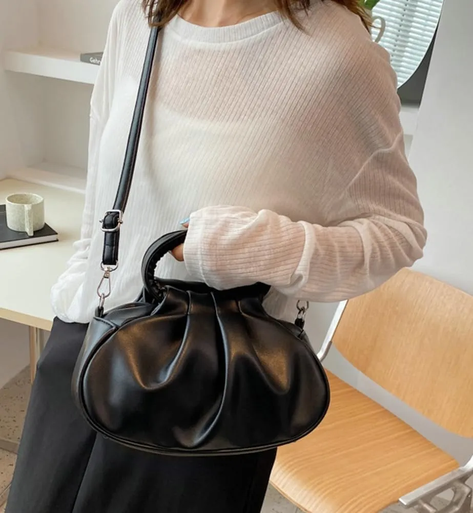 Womens Chic Purse Cloud Handbags Cute Shoulder Crossbody Bag Small Tote Bag Retro Ladies Satchel Pleated Clutch