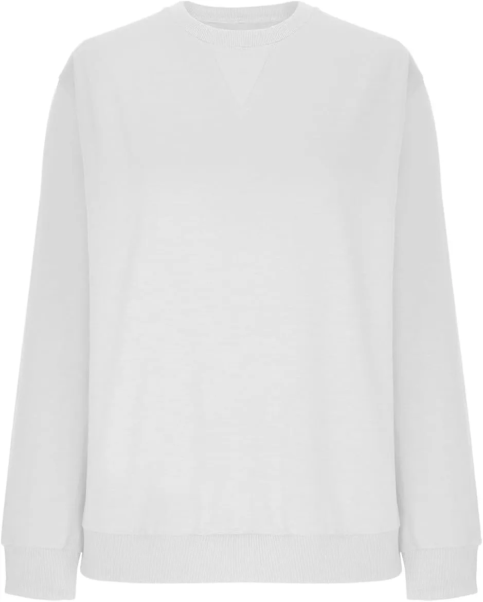 Womens Colorblock Shirt Casual Crew Neck Sweatshirt Fall Long Sleeve Sweatshirt Loose Fitting Tunic Tops Blouse
