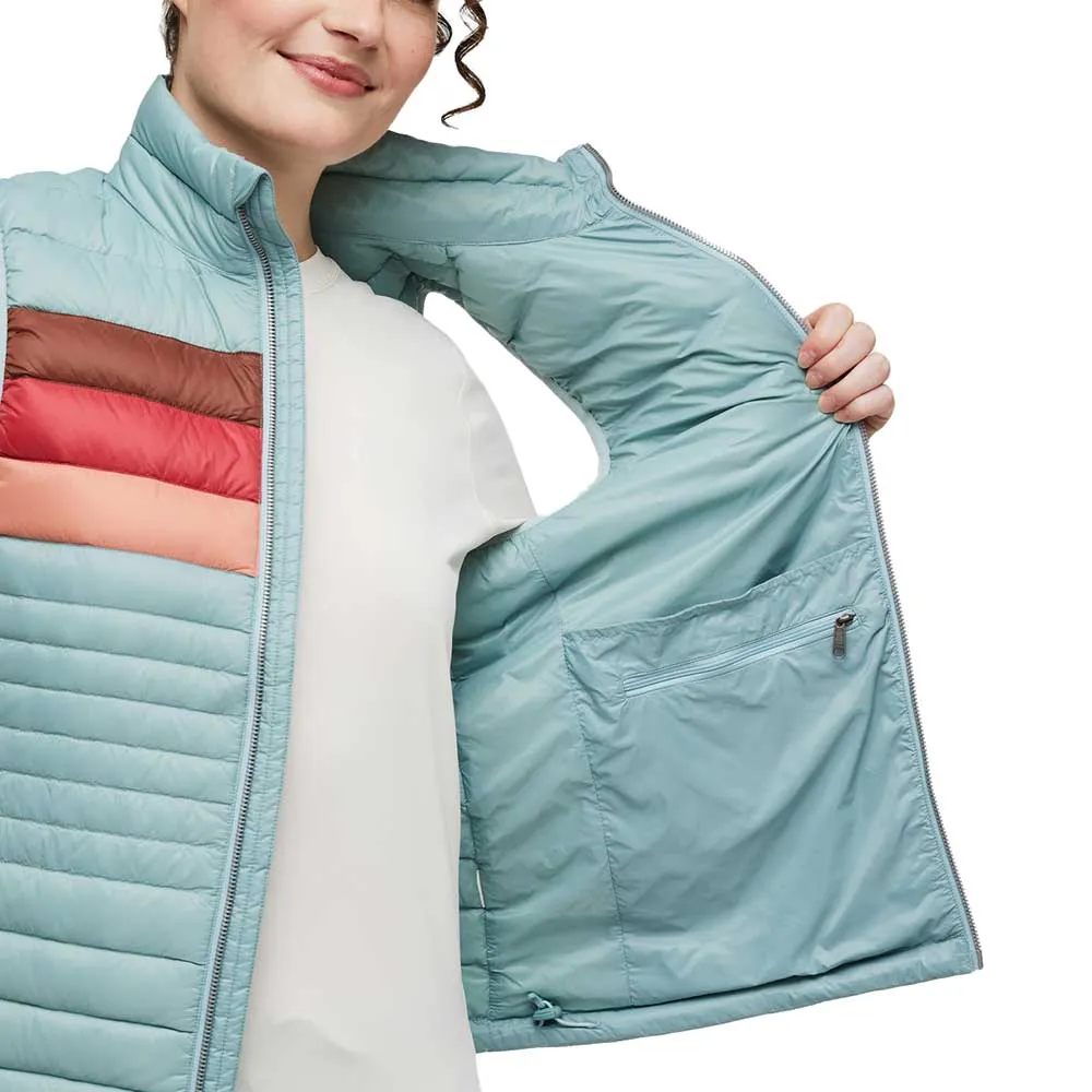 Women's Fuego Down Vest - Sea Spray Stripes