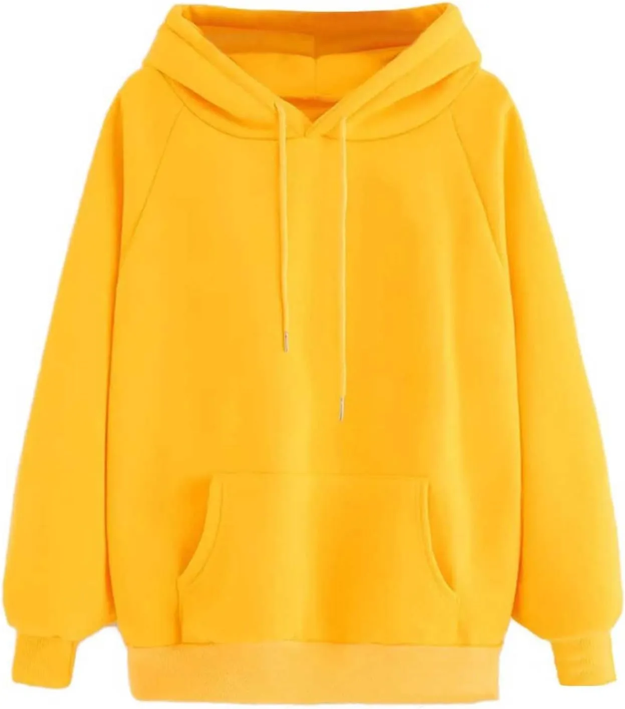 Women's Long Sleeve Fashion Hoodies Casual Oversized Loose Drawstring Pullover Crew Neck Long Sleeve Top with Pockets