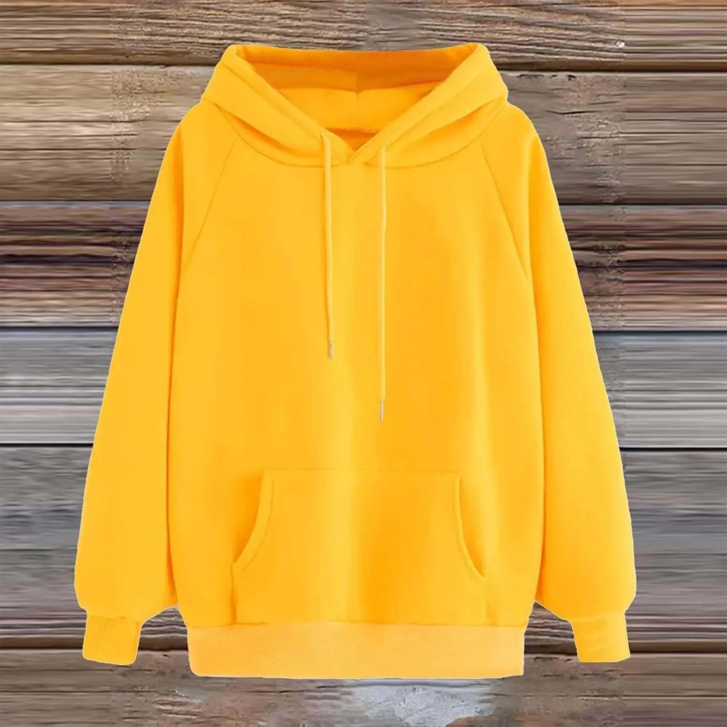Women's Long Sleeve Fashion Hoodies Casual Oversized Loose Drawstring Pullover Crew Neck Long Sleeve Top with Pockets