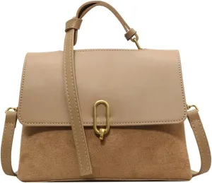 Women's Shoulder Crossbody Bags Vintage Vegan Leather Handbag Small Working Tote Purse for Ladies