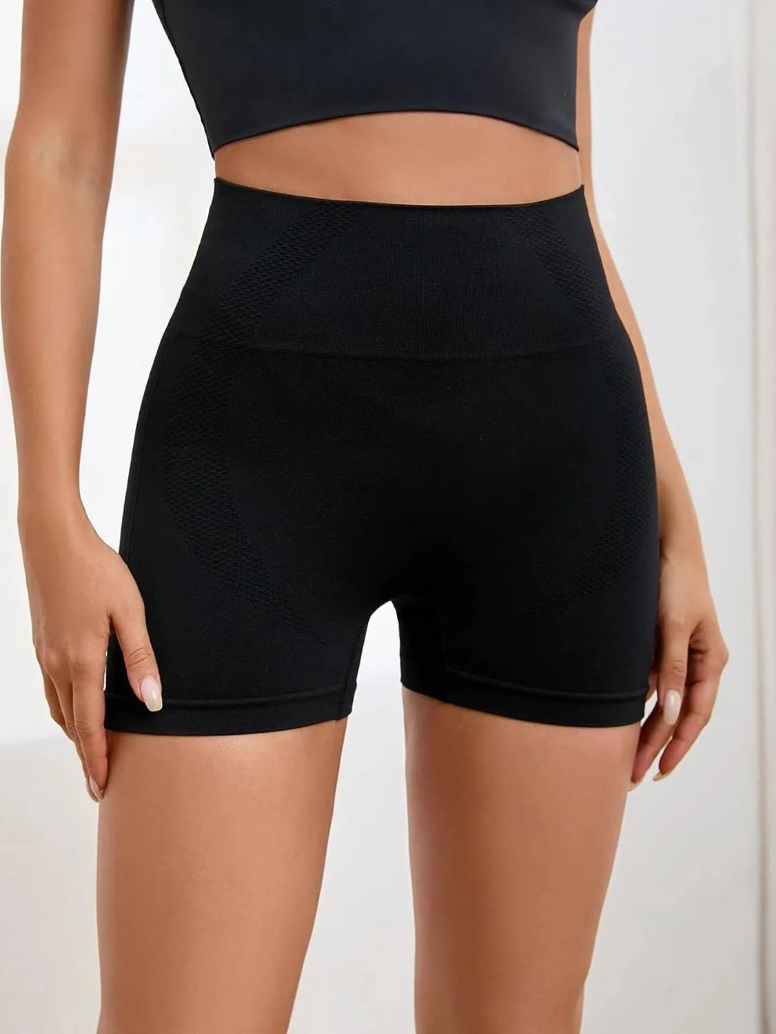 YOAKUKA Women's Workout Shorts Yoga Gym Seamless Scrunch High Waist Pants